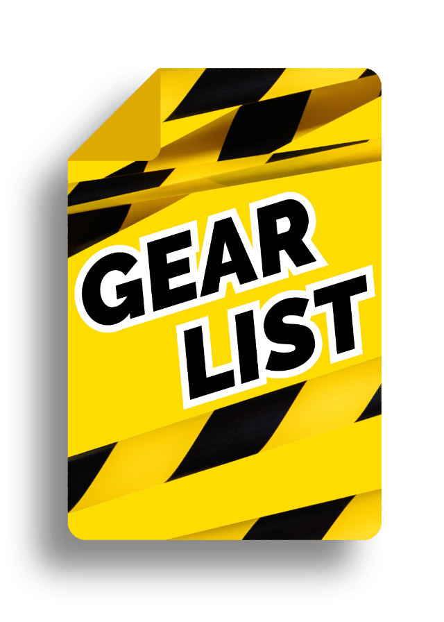 ASCAPE gear list icon in black and yellow